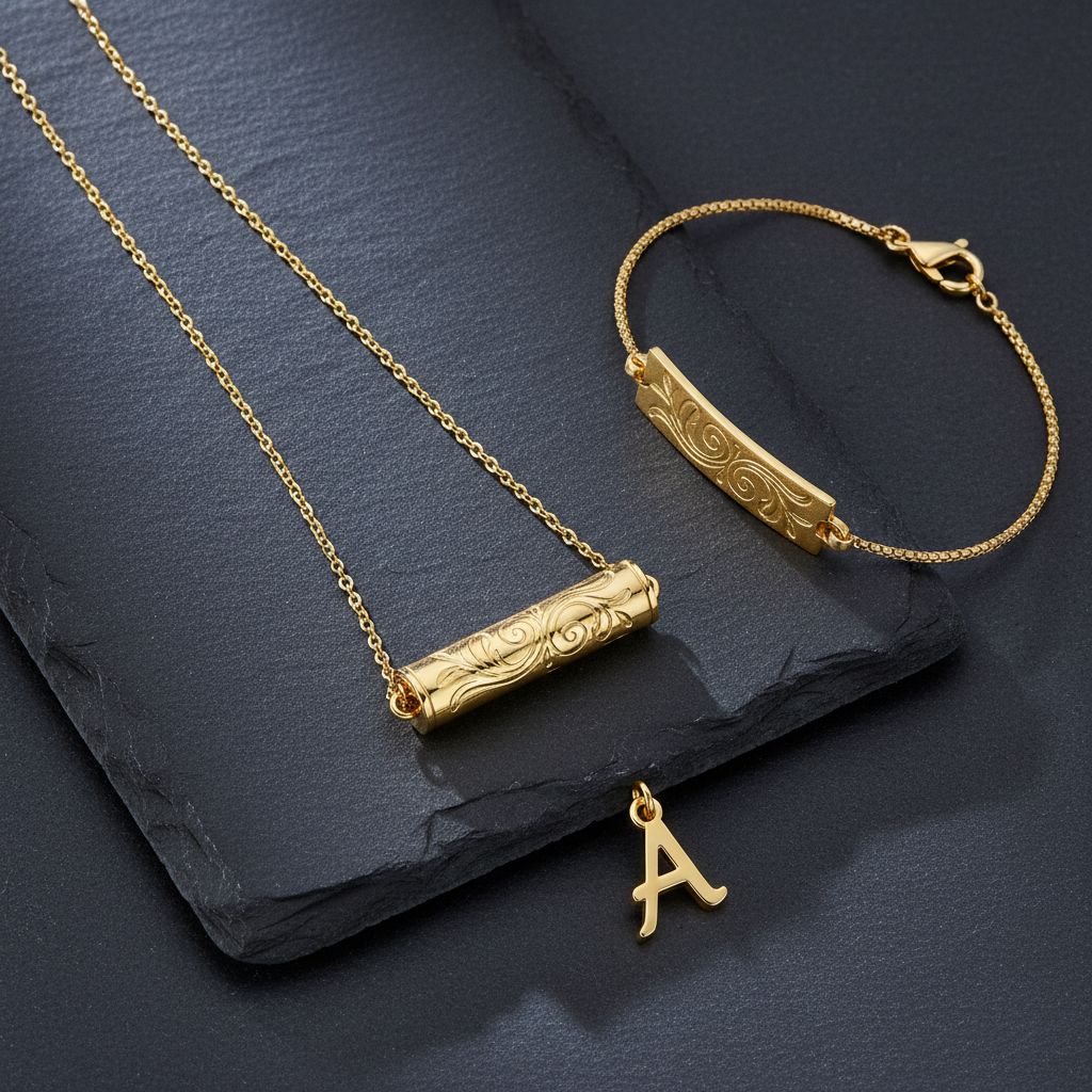 Personalisierter vergoldeter Schmuck