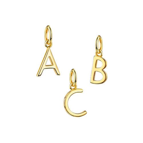 Buchstaben-Anhänger 925 Silber vergoldet – Letter