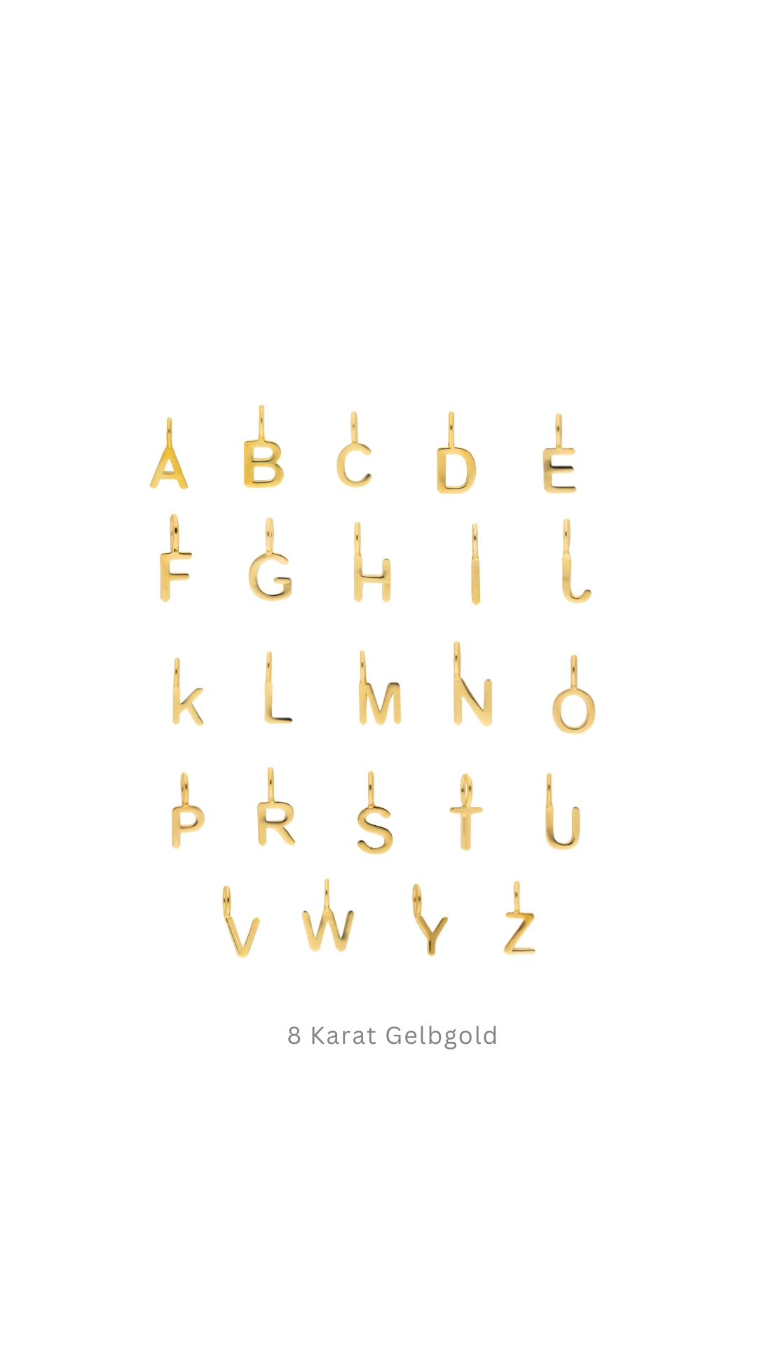 Minibuchstabe 8 Karat