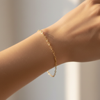 Ankerkette Armband 8 Karat – am Handgelenk