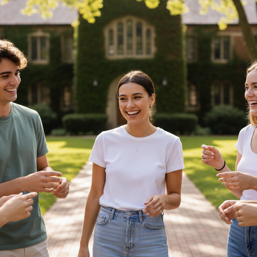 Herz Anhänger Studentengruppe