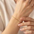 Zopfkette Armband 8 Karat – am Handgelenk